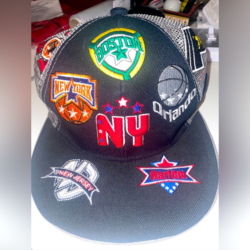 Vintage NBA Snapback Hats Caps Fitted 7 1/4 7 3/4 Mega usa Headwear
